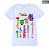 Kids Funny Number Blocks Clothes Summer Leisure T-shirt-Veeddydropshipping